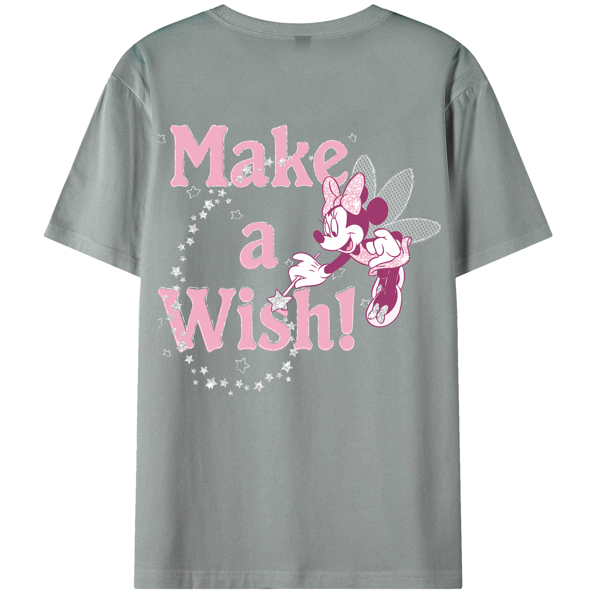 （画像用） ミッキーマウス Mickey Mouse 綿100％ メンズ半袖Tシャツ（バックプリント） 通気性